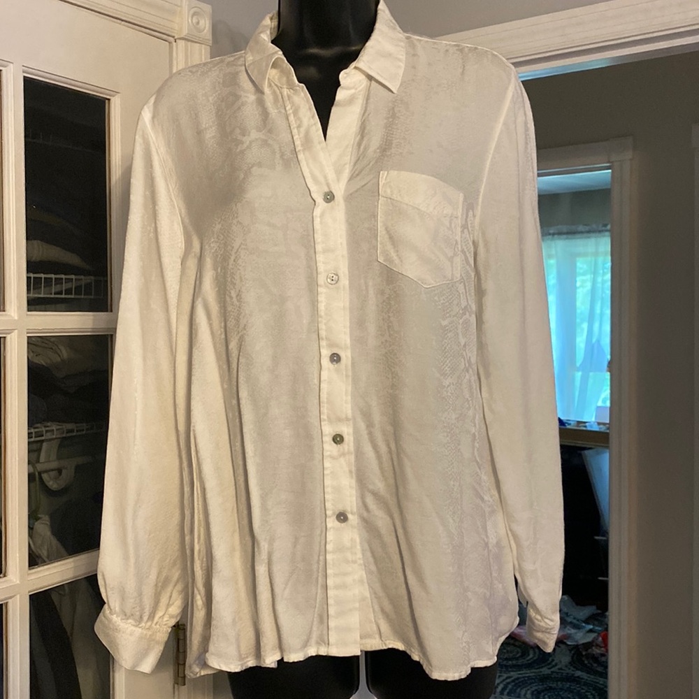 Rails Animal Pattern Button Up Blouse - image 1